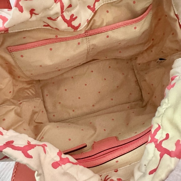 Kate Spade Topsy Pink Ocean Coral Reef Osprey Rose Purse Tote - Picture 6 of 11
